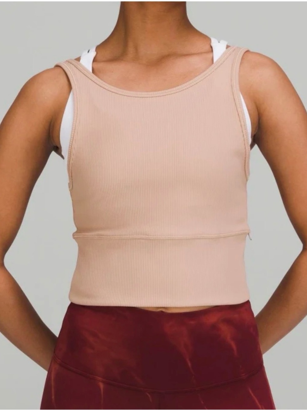 **NWT** lululemon athletica Dusty Rose Ribbed Top Size 2